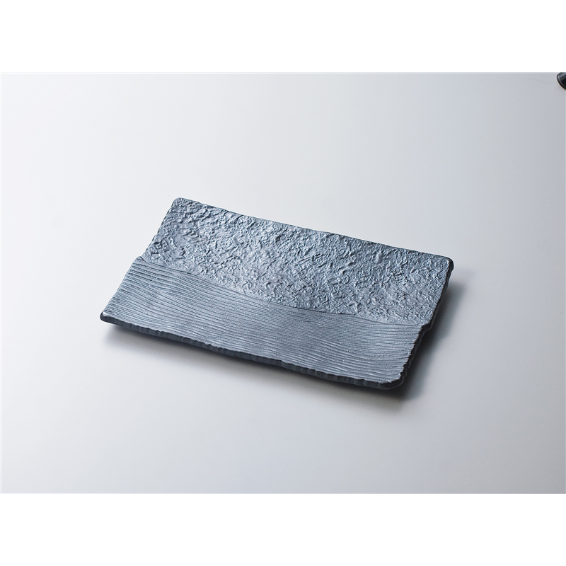 古林陶器 盛込皿 黒楽32cm長角大皿 624740161 1個（ご注文単位1個）【直送品】