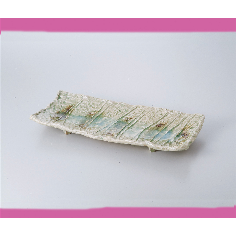 古林陶器 盛込皿 灰釉尺1長皿 524740305 1個（ご注文単位1個）【直送品】