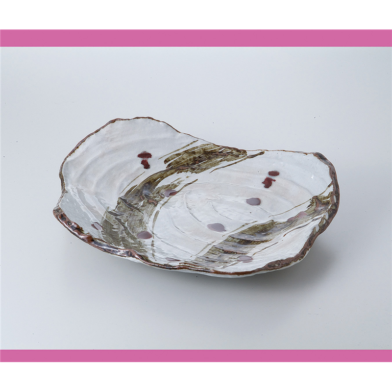 古林陶器 盛込皿 錆絵辰砂渦彫11.0盛込皿 524110330 1個（ご注文単位1個）【直送品】