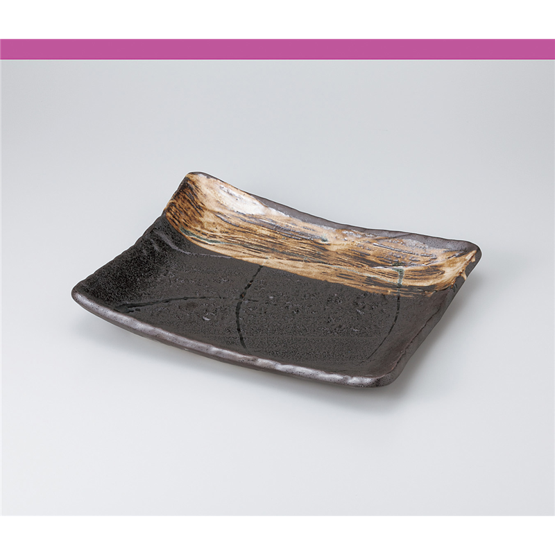 古林陶器 盛込皿 流木角大皿 925640125 1個（ご注文単位1個）【直送品】
