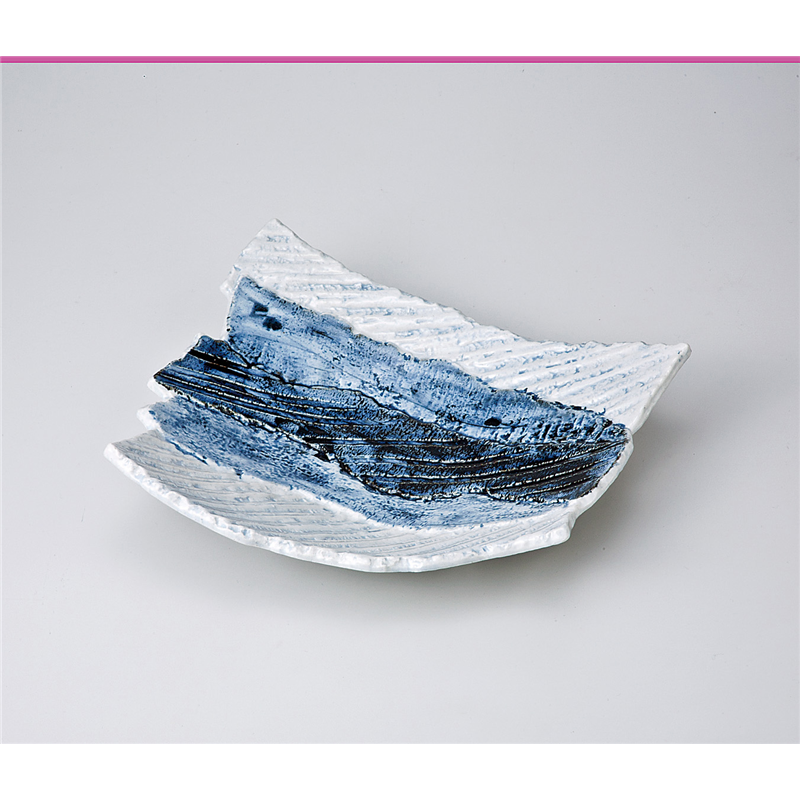 古林陶器 盛込皿 呉須濃変形8.5鉢 723830335 1個（ご注文単位1個）【直送品】