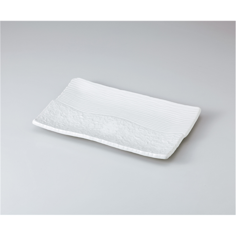 古林陶器 盛込皿 白楽 長角大皿 1025930361 1個（ご注文単位1個）【直送品】