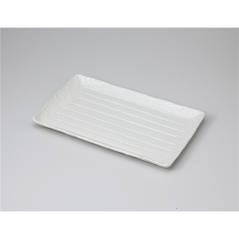 古林陶器 盛込皿 粉引釉長角大皿 1125240233 1個（ご注文単位1個）【直送品】