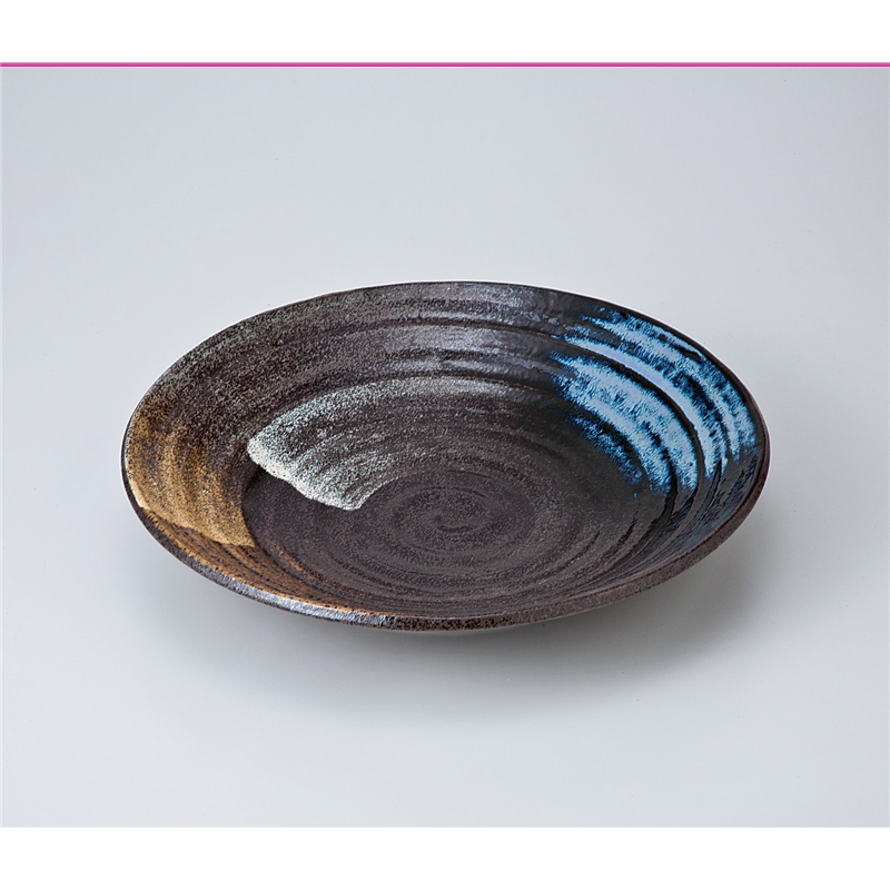 古林陶器 盛込皿 刷毛巻荒引大皿 723040224 1個（ご注文単位1個）【直送品】
