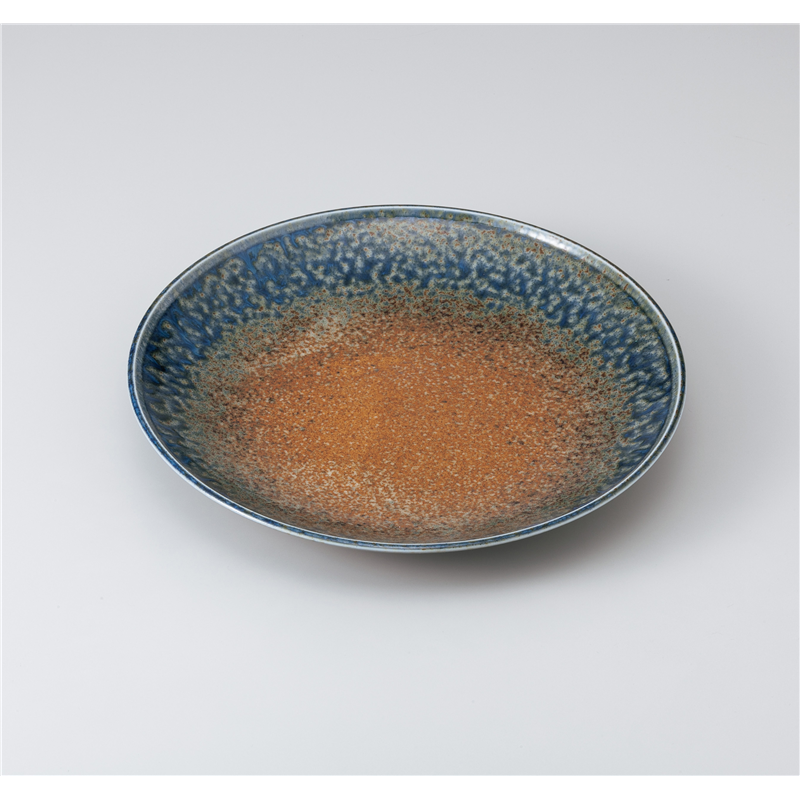 古林陶器 盛込皿 砂地藍流し9.0皿 1026320754 1個（ご注文単位1個）【直送品】