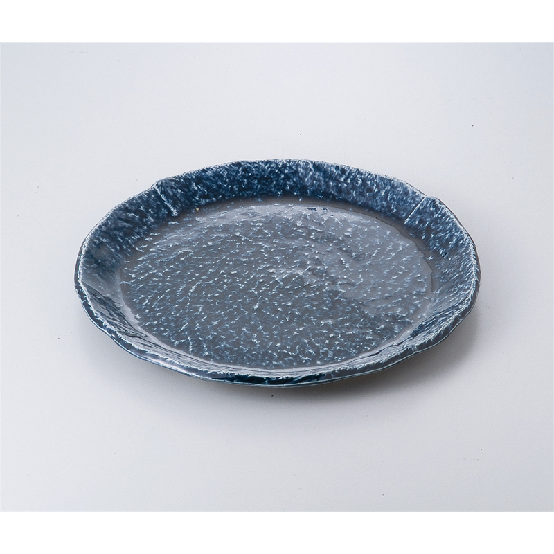 古林陶器 盛込皿 紺釉9.0丸皿 525510174 1個（ご注文単位1個）【直送品】