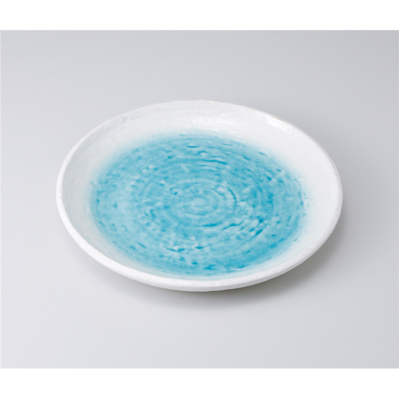 古林陶器 盛込皿 白流水9.0丸皿 525120177 1個（ご注文単位1個）【直送品】