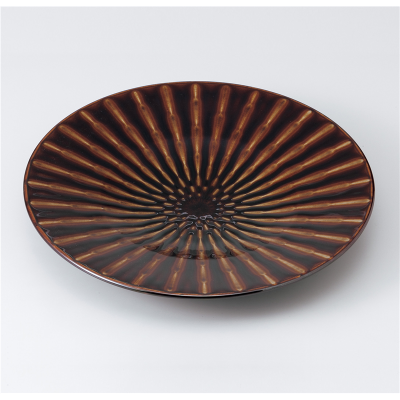 古林陶器 盛込皿 竹林アメ30cm皿 1026720126 1個（ご注文単位1個）【直送品】