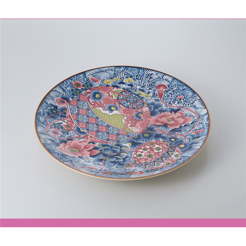 古林陶器 萬古焼盛込皿 てまり12.0大皿 525720382 1個（ご注文単位1個）【直送品】