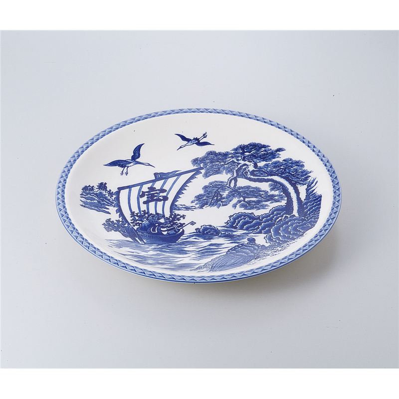 古林陶器 萬古焼盛込皿 宝舟12.0大皿 525710182 1個（ご注文単位1個）【直送品】