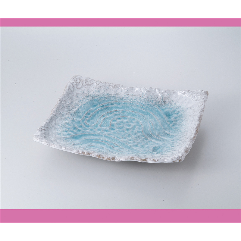 古林陶器 萬古焼盛込皿 青雲10.0長角盛皿 525820381 1個（ご注文単位1個）【直送品】