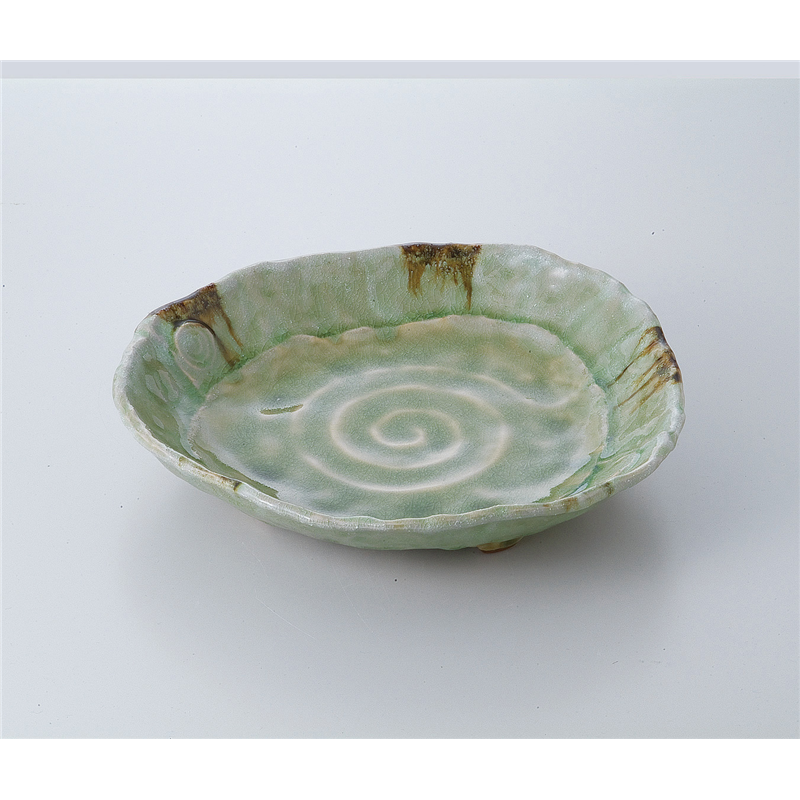 古林陶器 萬古焼盛込皿 砂ビードロ9.0盛皿 523520481 1個（ご注文単位1個）【直送品】