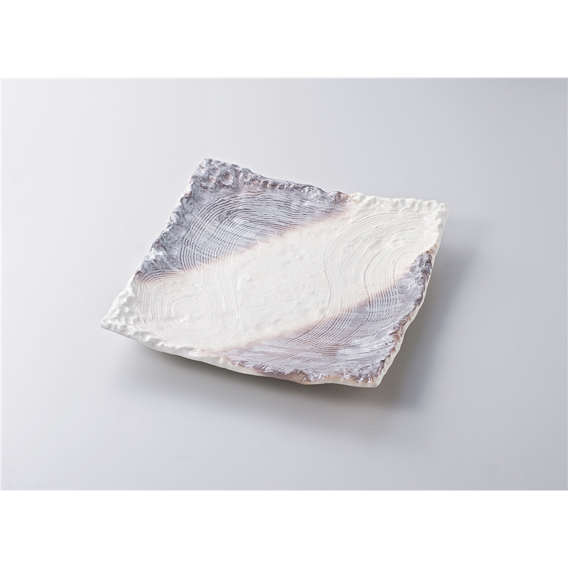 古林陶器 萬古焼盛込皿 志野8.0四方皿 625840582 1個（ご注文単位1個）【直送品】