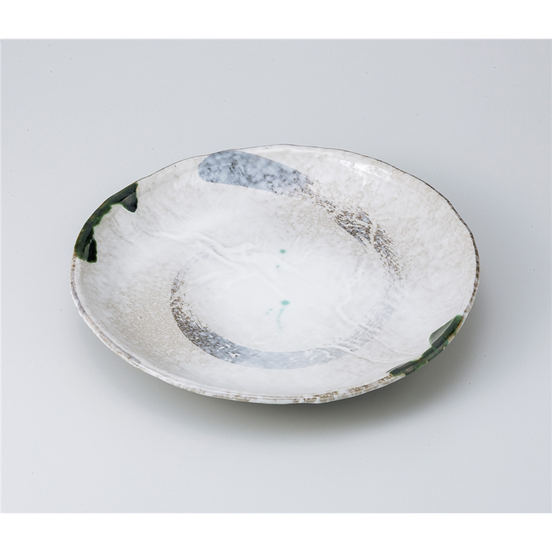 古林陶器 萬古焼盛込皿 織部流10.0大皿 826220881 1個（ご注文単位1個）【直送品】