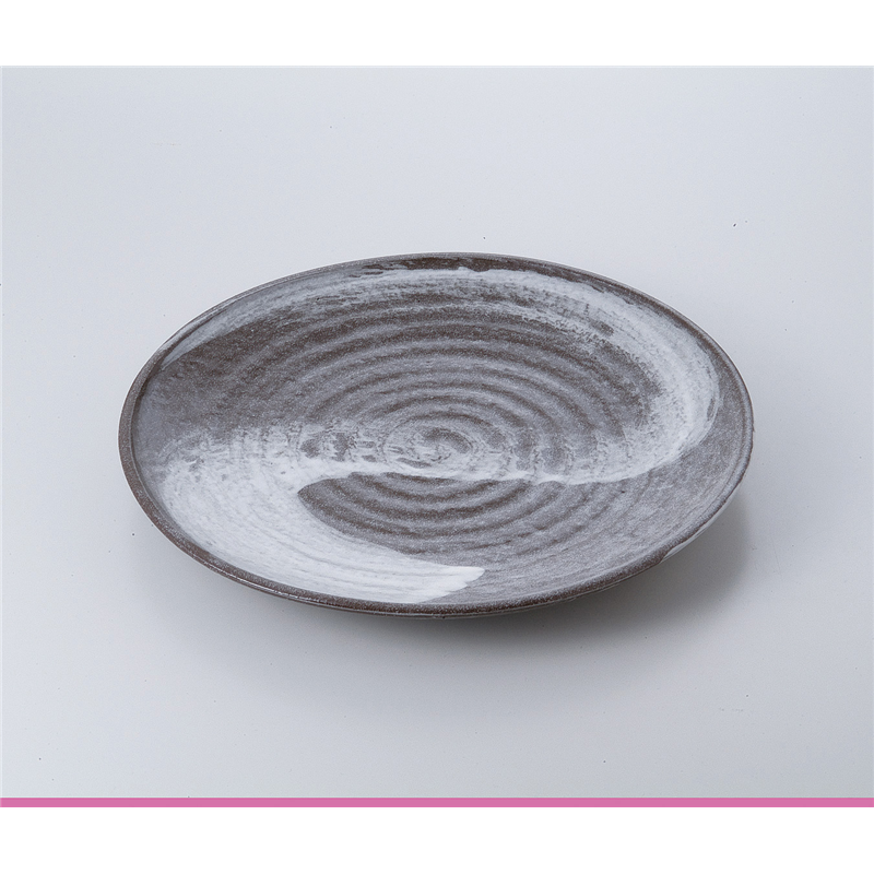 古林陶器 萬古焼盛込皿 白刷毛目11.0丸皿 526010582 1個（ご注文単位1個）【直送品】