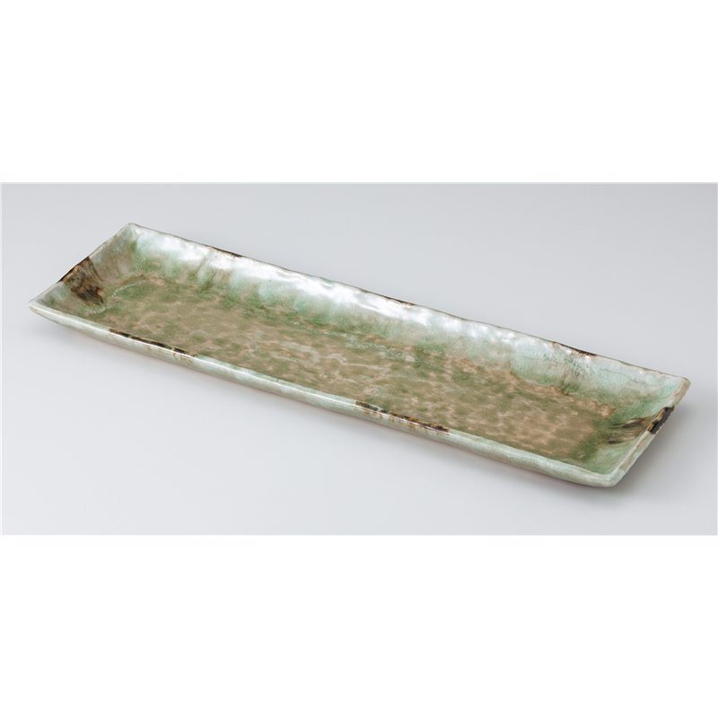 古林陶器 萬古焼盛込皿 砂ビードロ50cmロング皿 1027330181 1個（ご注文単位1個）【直送品】