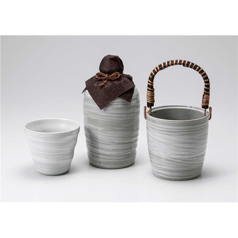 古林陶器 酒器特選 透明釉刷毛焼酎徳利4号 527730760 1個（ご注文単位1個）【直送品】