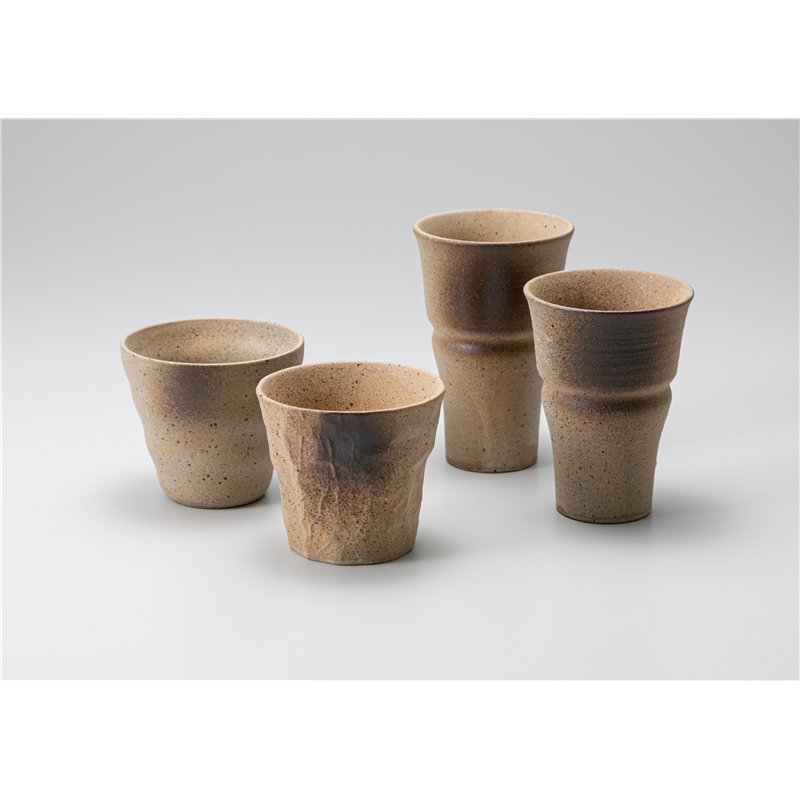 古林陶器 酒器特選 黄信楽焼酎カップ(中) 527620751 1個（ご注文単位1個）【直送品】