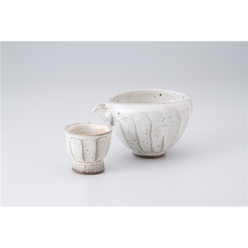 古林陶器 酒器 粉引面取り片口冷酒器 526540746 1個（ご注文単位1個）【直送品】