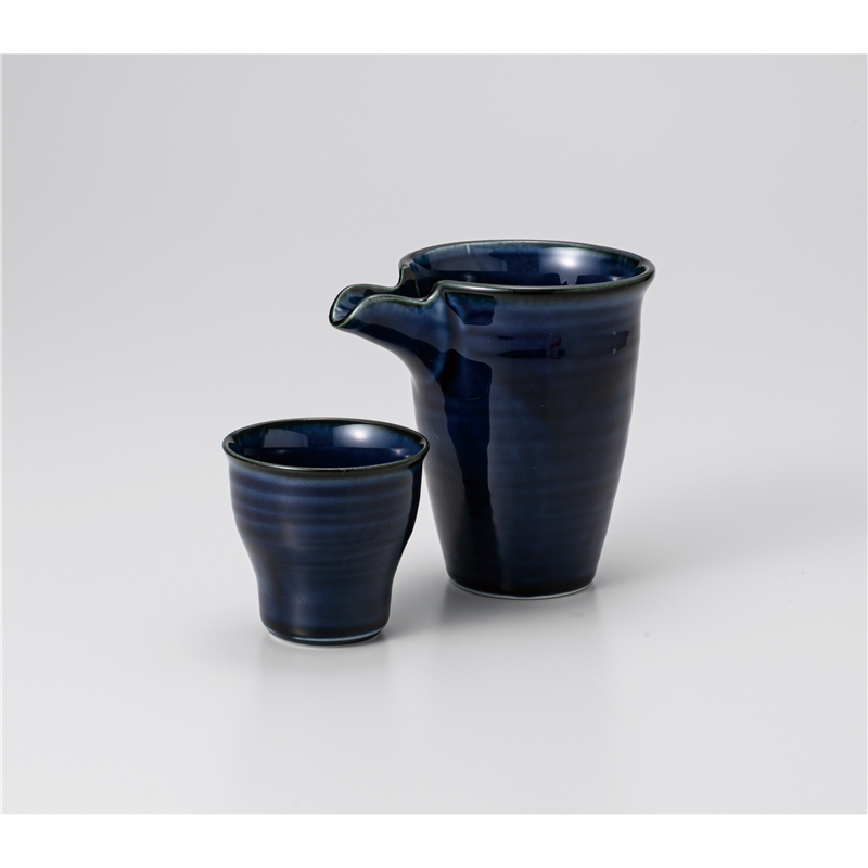 古林陶器 酒器 ナス紺 冷酒器 1226720152 1個（ご注文単位1個）【直送品】