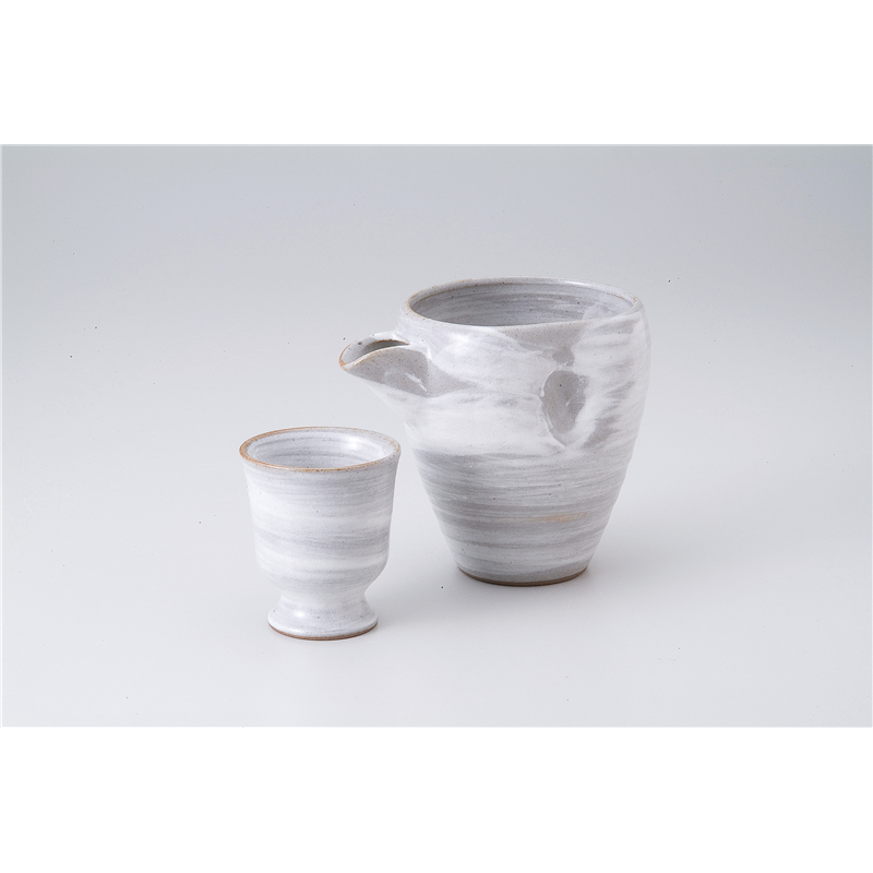 古林陶器 酒器 粉引刷毛目冷酒器 526520157 1個（ご注文単位1個）【直送品】