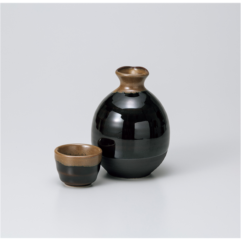 古林陶器 酒器 天目金流玉大徳利 1127530357 1個（ご注文単位1個）【直送品】