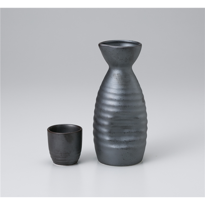 古林陶器 酒器 黒釉徳利(大) 1028240574 1個（ご注文単位1個）【直送品】
