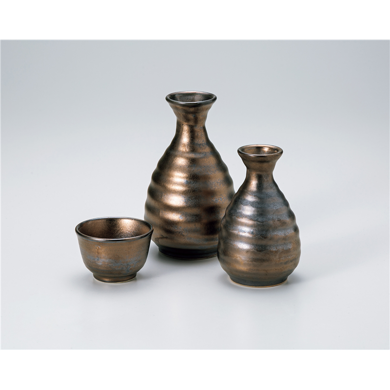 古林陶器 酒器 徳利(大) いぶし金 1324710151 1個（ご注文単位1個）【直送品】