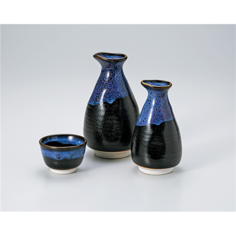 古林陶器 酒器 徳利(大) 深海ブルー 1324710451 1個（ご注文単位1個）【直送品】