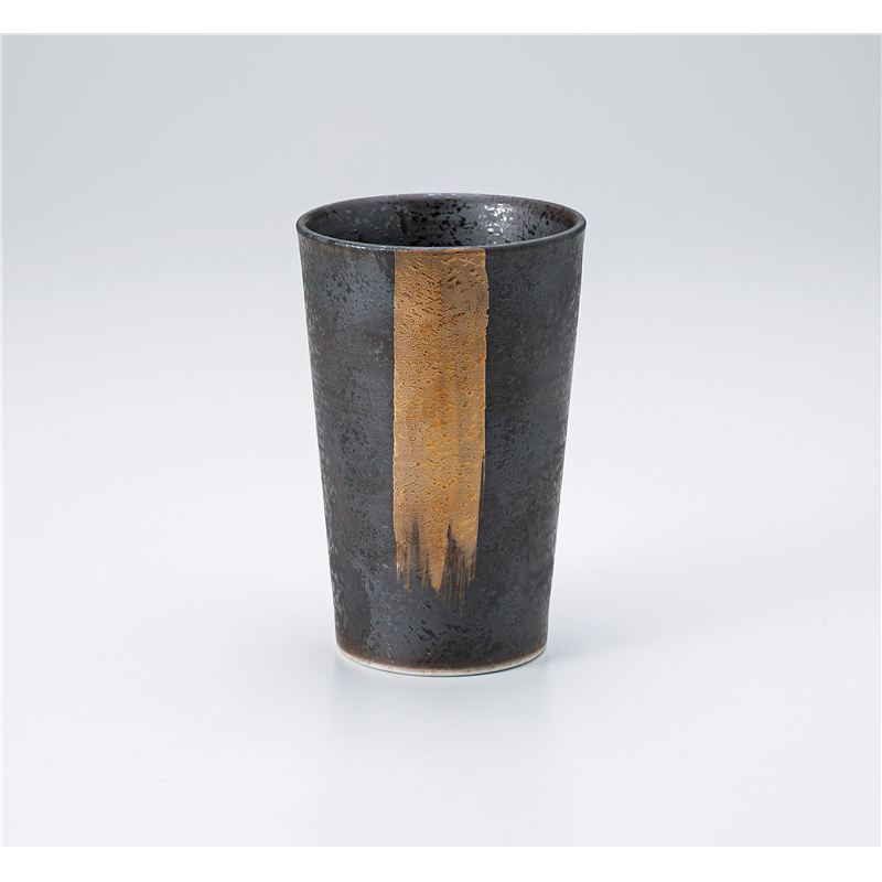 古林陶器 フリーカップ(焼酎) 刷毛金彩 ビアカップ 1325410290 1個（ご注文単位1個）【直送品】