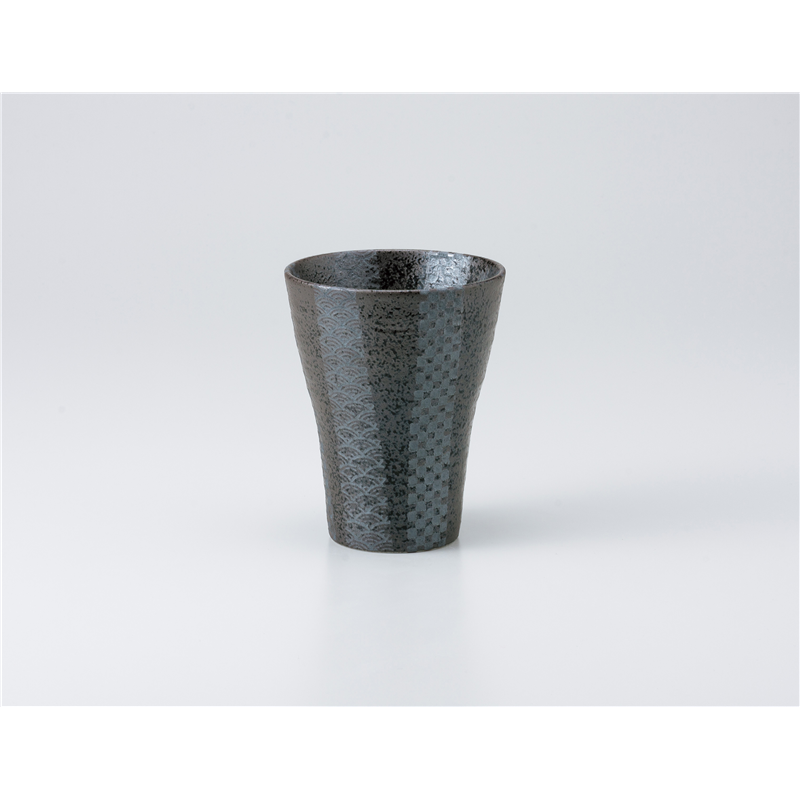 古林陶器 フリーカップ(焼酎) 銀彩 黒焼酎カップ(大) 928660347 1個（ご注文単位1個）【直送品】