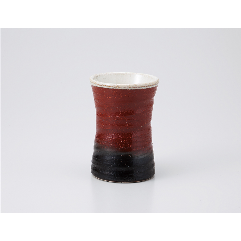 古林陶器 フリーカップ(焼酎) 杵型焼酎カップ 赤釉 1128430615 1個（ご注文単位1個）【直送品】