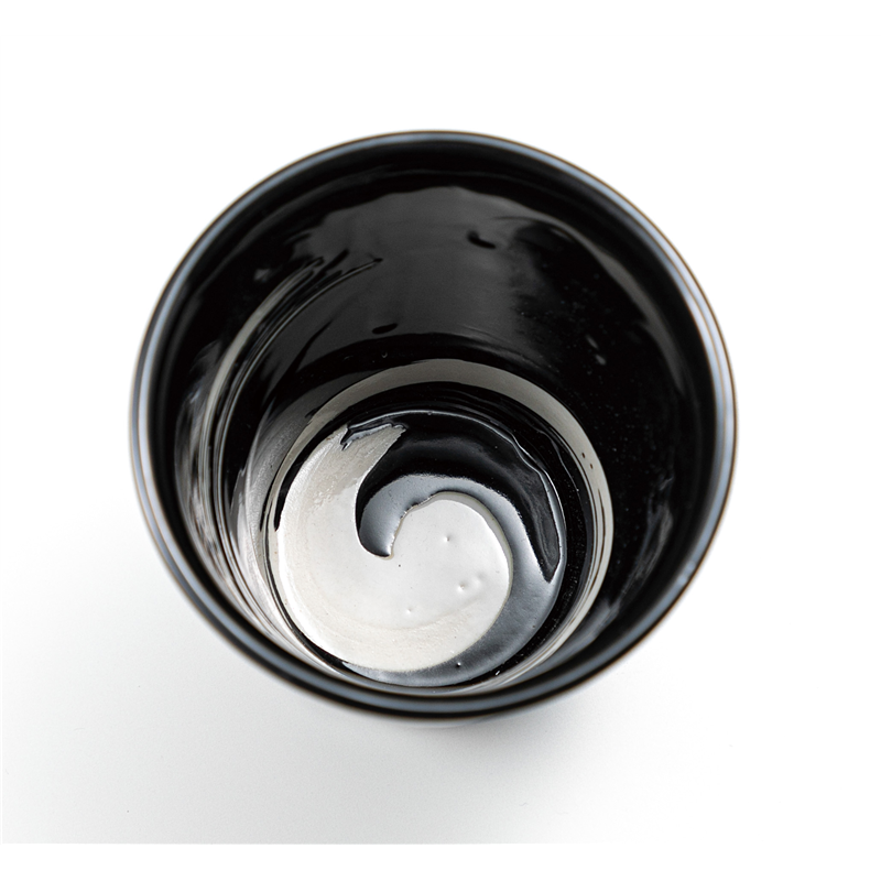 古林陶器 フリーカップ(焼酎) 刷毛目けずり目カップ(黒) 727220474 1個（ご注文単位1個）【直送品】