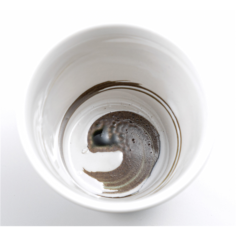 古林陶器 フリーカップ(焼酎) 刷毛目けずり目カップ(白) 727220374 1個（ご注文単位1個）【直送品】