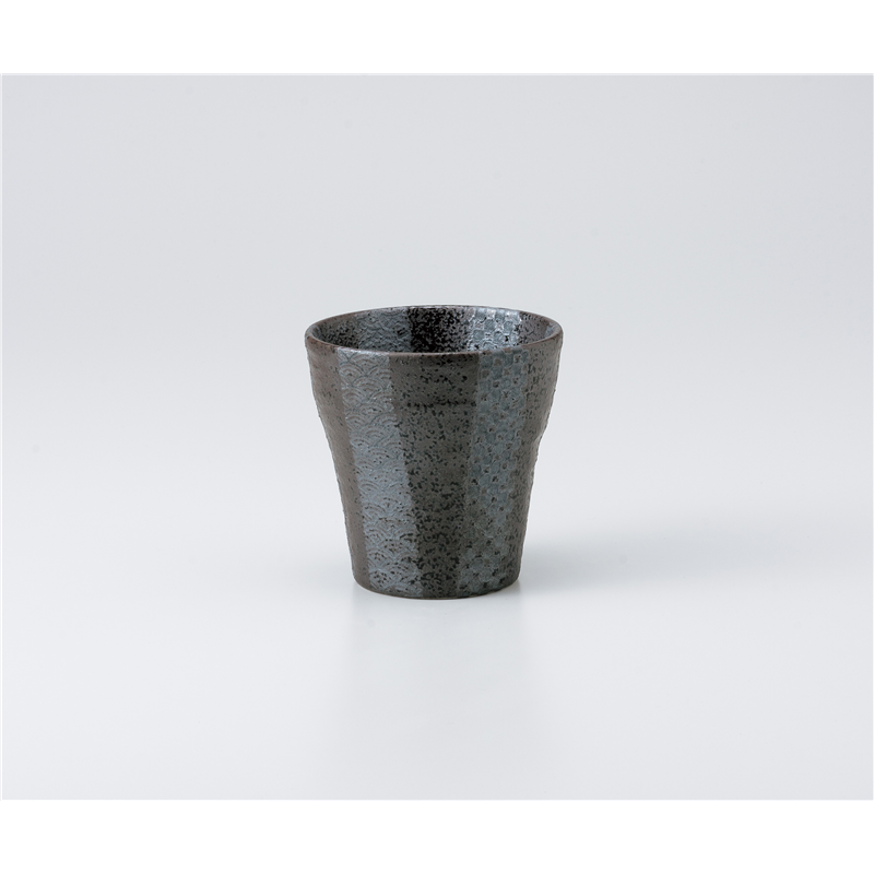 古林陶器 フリーカップ(焼酎) 銀彩(黒) 焼酎(小) 928760335 1個（ご注文単位1個）【直送品】