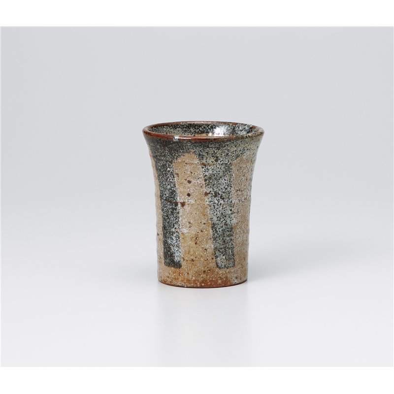 古林陶器 フリーカップ(焼酎) ミドルカップ 黒砂兵十草 1325520551 1個（ご注文単位1個）【直送品】