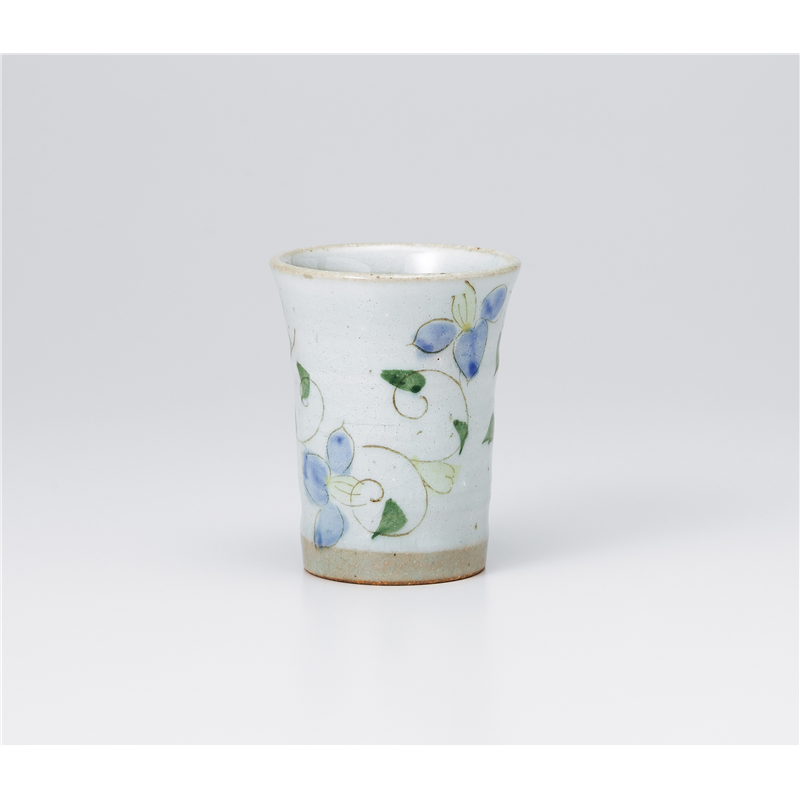 古林陶器 フリーカップ(焼酎) ミドルカップ 唐草ブルー 1325520651 1個（ご注文単位1個）【直送品】