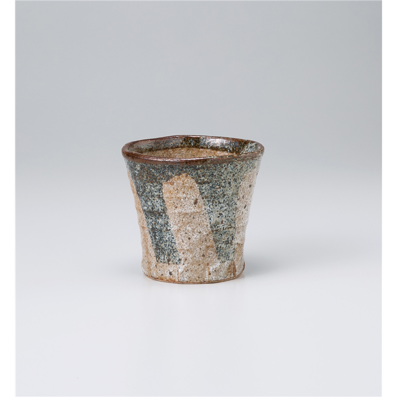 古林陶器 フリーカップ(ロック) 黒砂丘十草面取カップ 1029250651 1個（ご注文単位1個）【直送品】