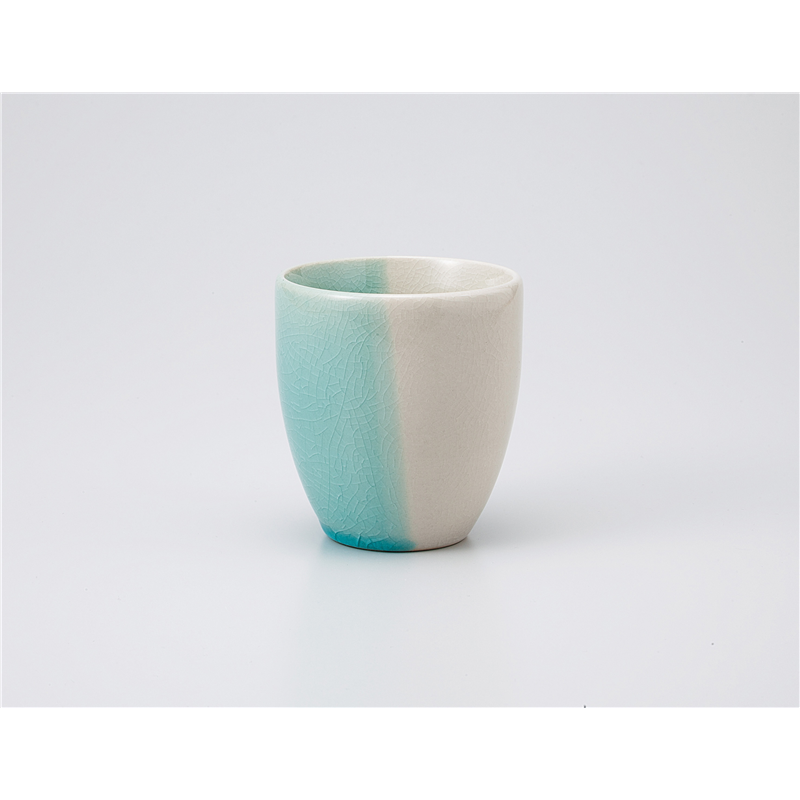 古林陶器 フリーカップ(ロック) ブルー塗分け コップ大 1128540278 1個（ご注文単位1個）【直送品】