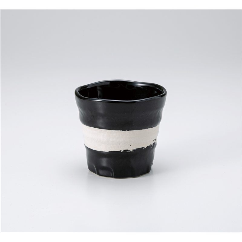 古林陶器 フリーカップ(ロック) 黒曜刷毛目ロックカップ 1325740574 1個（ご注文単位1個）【直送品】
