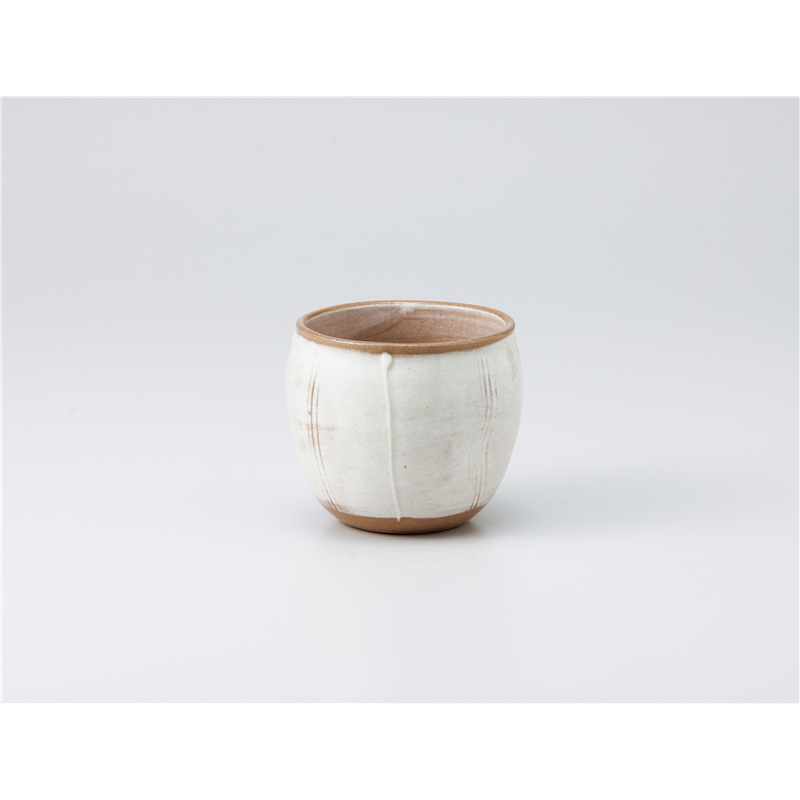 古林陶器 フリーカップ(ロック) 白粉引トクサペコ焼酎カップ 928930157 1個（ご注文単位1個）【直送品】