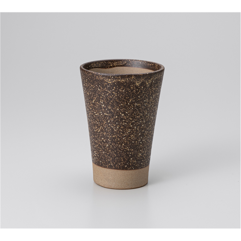 古林陶器 フリーカップ(ビール) 茶まだらビアタンブラ- 1228230516 1個（ご注文単位1個）【直送品】