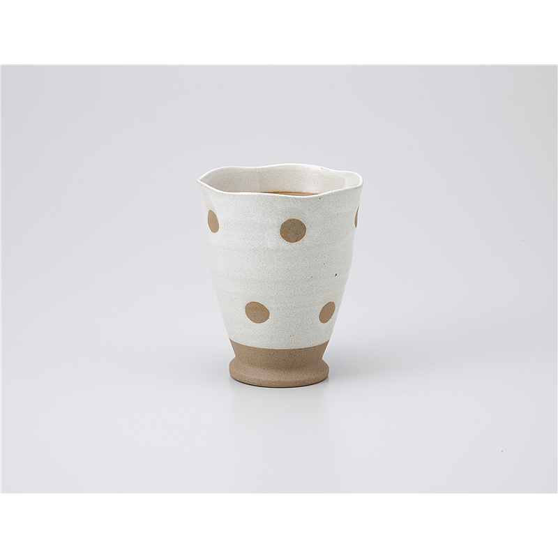 古林陶器 フリーカップ(ビール) 白マットドットゴブレット 1128830457 1個（ご注文単位1個）【直送品】