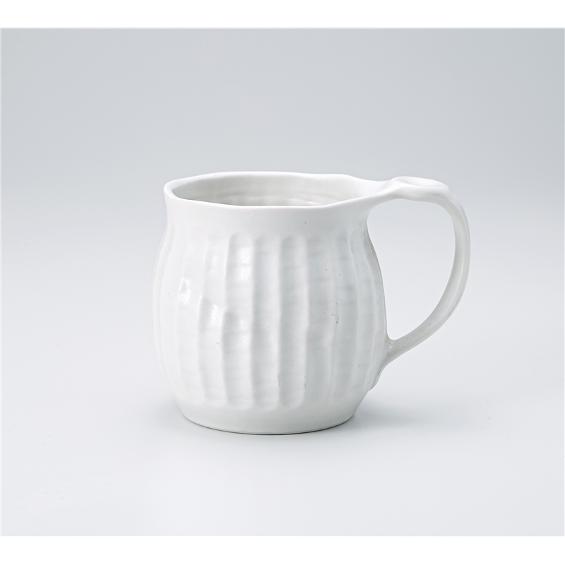 古林陶器 ビールジョッキ・フリーカップ 白マット ジョッキ 1325910251 1個（ご注文単位1個）【直送品】