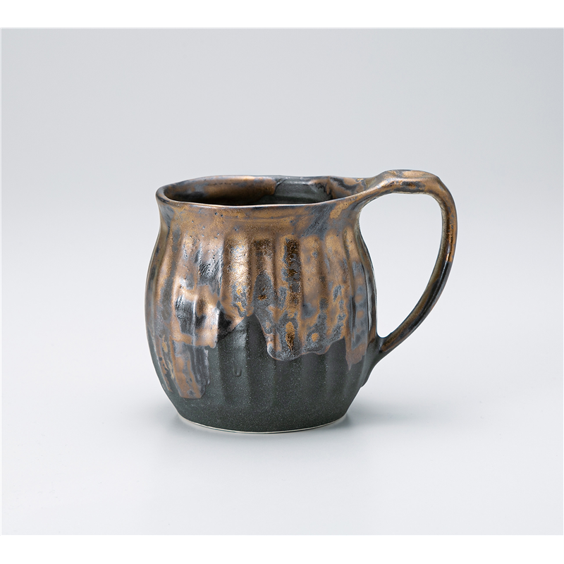 古林陶器 ビールジョッキ・フリーカップ マンガンタタキジョッキ 1325910351 1個（ご注文単位1個）【直送品】