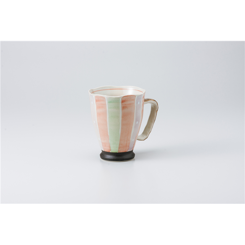 古林陶器 ビールジョッキ・フリーカップ 軽々柚子水玉トクサジョッキー赤 929150657 1個（ご注文単位1個）【直送品】