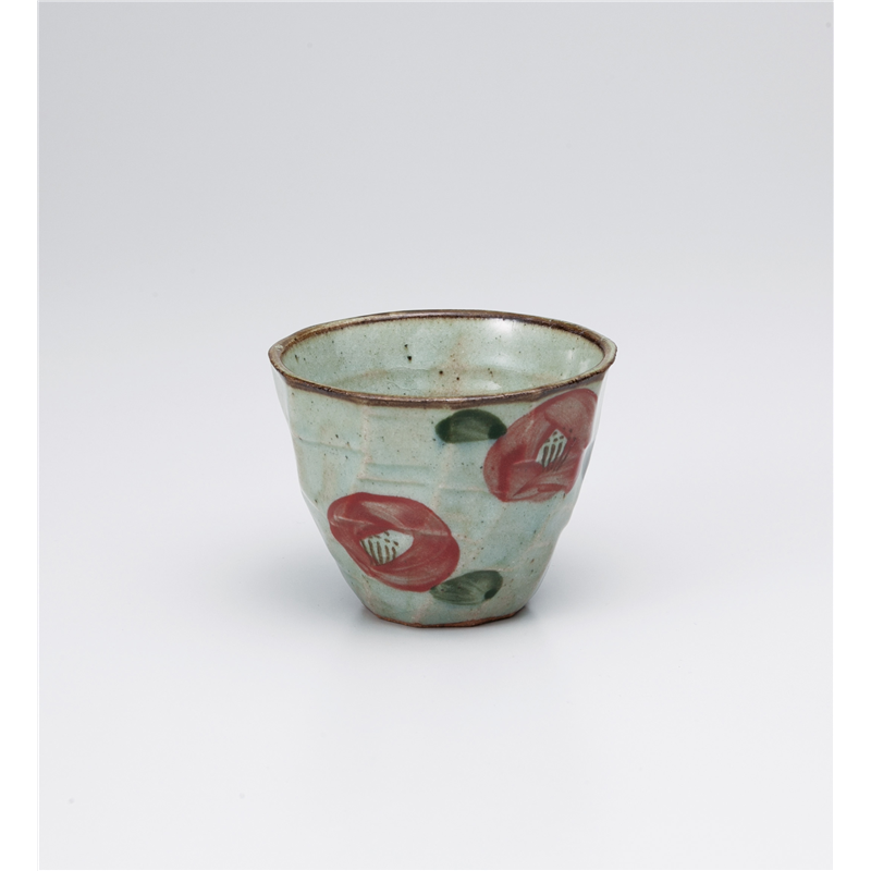 古林陶器 フリーカップ 赤椿ロックカップ 1029750351 1個（ご注文単位1個）【直送品】