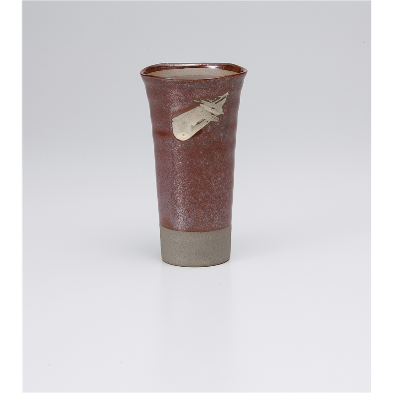 古林陶器 フリーカップ ノッポビール 粉引朱雀 1029550456 1個（ご注文単位1個）【直送品】