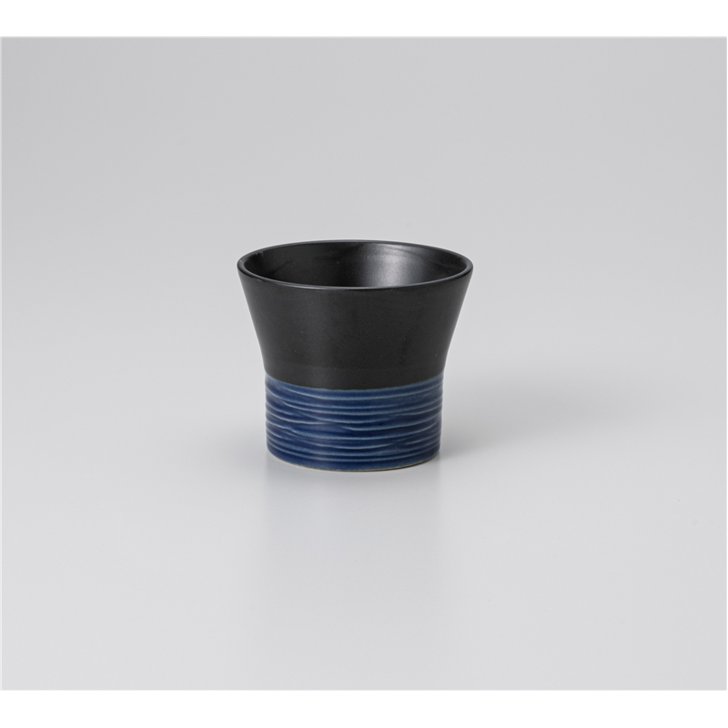 古林陶器 フリーカップ リップルブルーカップL 1228440626 1個（ご注文単位1個）【直送品】