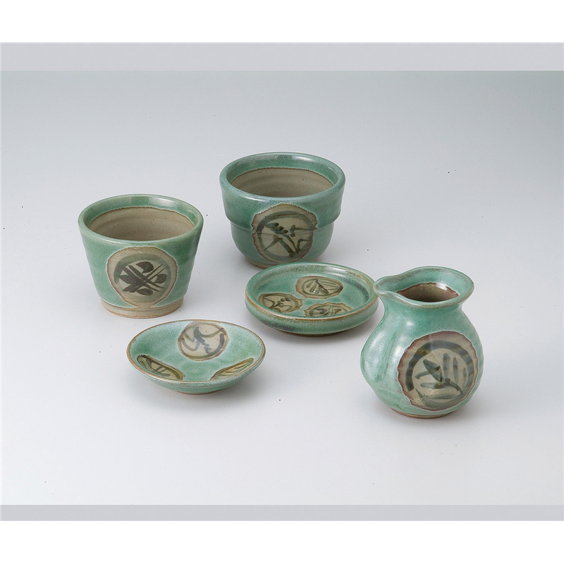 古林陶器 そば用品 青益子三紋 切立そば千代口 528810133 1個（ご注文単位1個）【直送品】